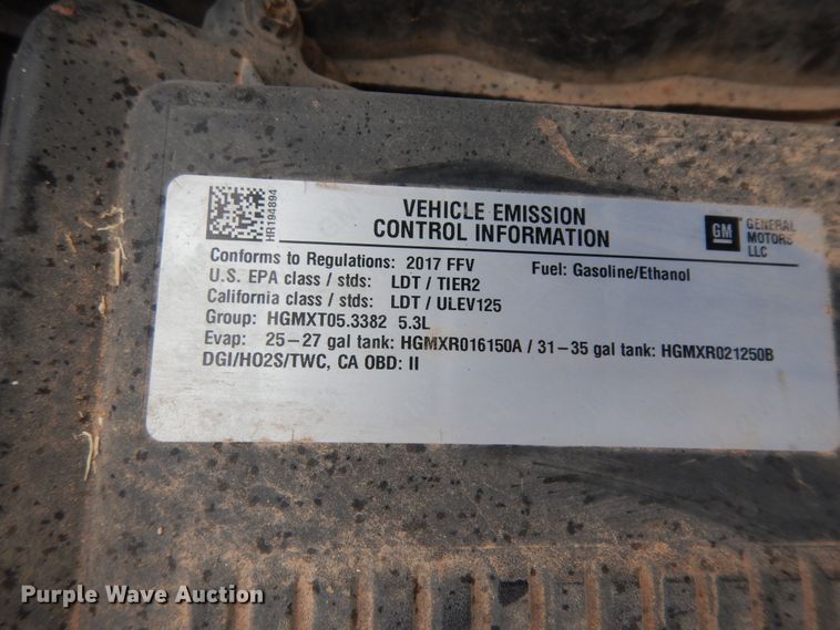 image for item DJ7466 2017 Chevrolet Tahoe Police  SUV