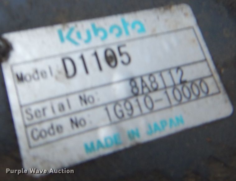 image for item DK1377 Kubota RTV1100  utility vehicle