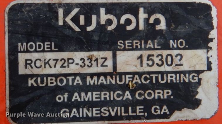 image for item DK1380 Kubota ZD331  ZTR lawn mower