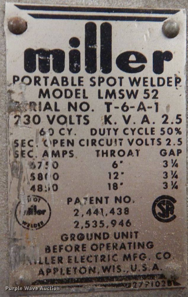 image for item JS9232 Miller  spot welder