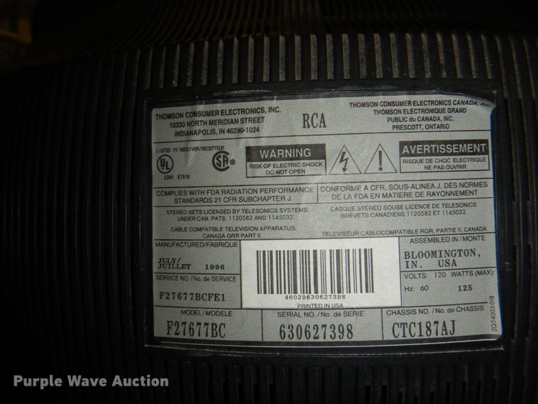 image for item JS9256 RCA television