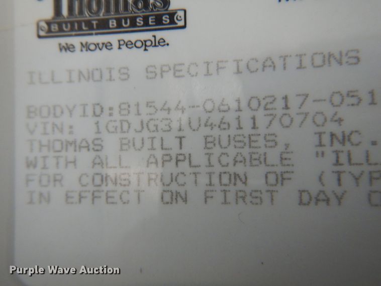 image for item JT9440 2007 GMC Savana G3500  Thomas Minotou school bus