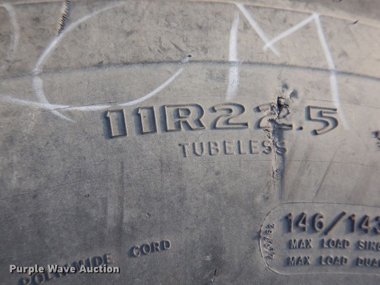 image for item KY9607 (2) Goodyear 11R22.5 tires