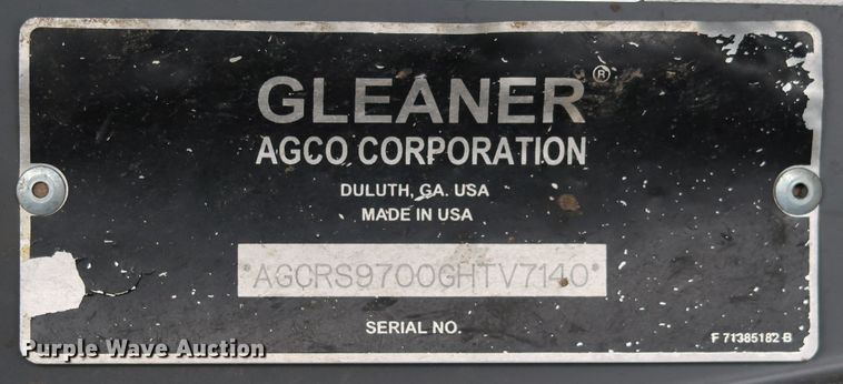 image for item DJ2408 2016 Gleaner S97 Super Series  RWA combine