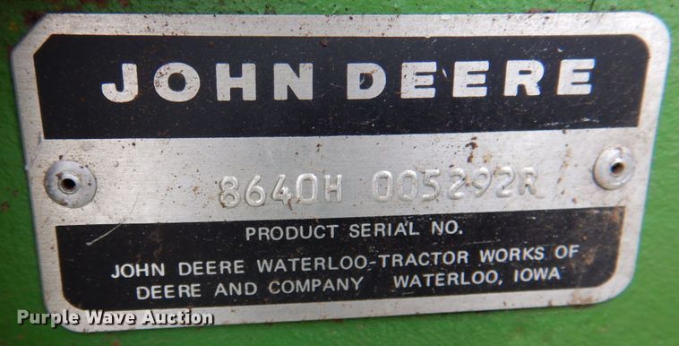 image for item DK1247 1980 John Deere 8640  4WD tractor