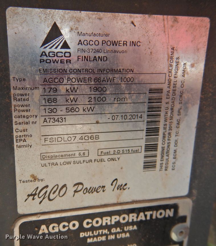 image for item DN0056 2014 Massey Ferguson WR9870  windrower