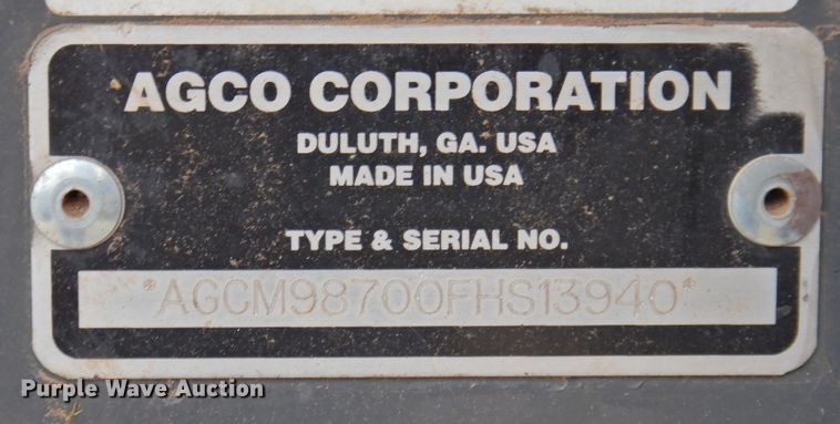 image for item DN0056 2014 Massey Ferguson WR9870  windrower