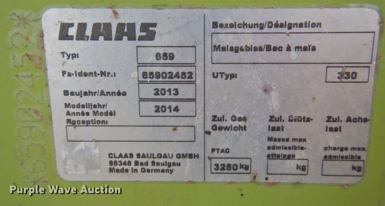 image for item DN0058 2014 Claas Orbis 750  rotary forage head
