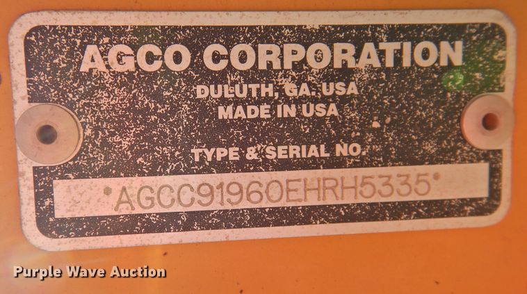 image for item DN0060 2014 Challenger WR9870  windrower