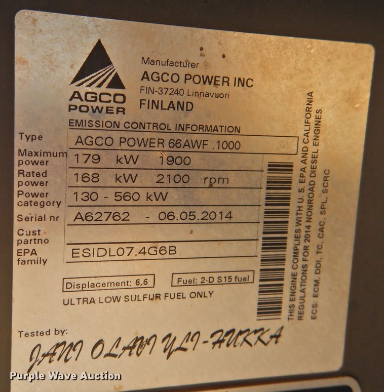 image for item DN0060 2014 Challenger WR9870  windrower