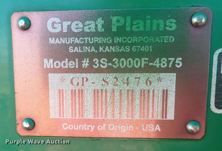 image for item IC9613 2011 Great Plains 3S-3000  grain drill