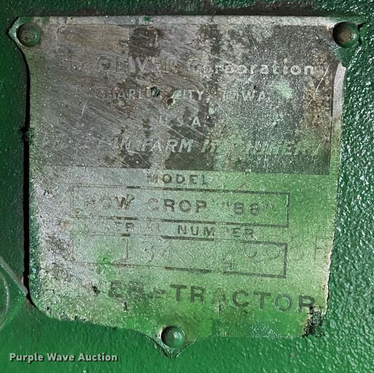 image for item IK9681 1951 Oliver 88 Row Crop  tractor