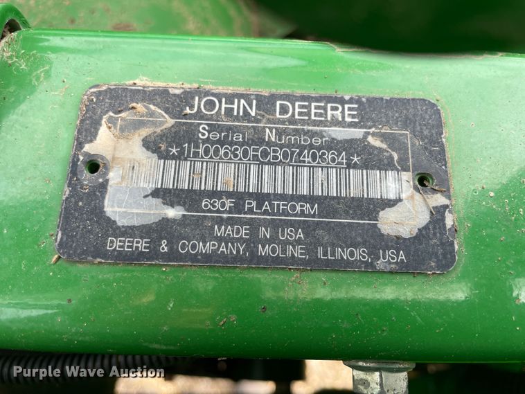 image for item IX9517 2011 John Deere 630F  flex head