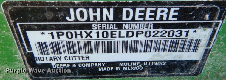 image for item JS9778 2013 John Deere HX10  rotary mower
