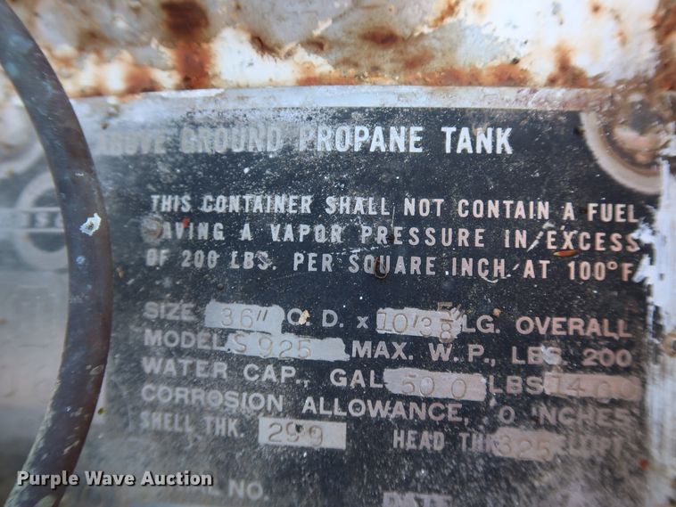 image for item JS9788 1952 BS&B S925  propane tank
