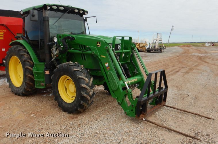 image for item KQ9647 2015 John Deere 6125R  MFWD tractor