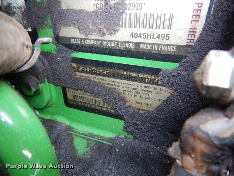 image for item KQ9647 2015 John Deere 6125R  MFWD tractor