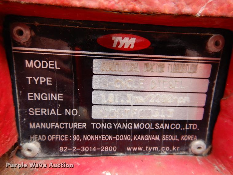 image for item KY9584 TYM T1003  MFWD tractor