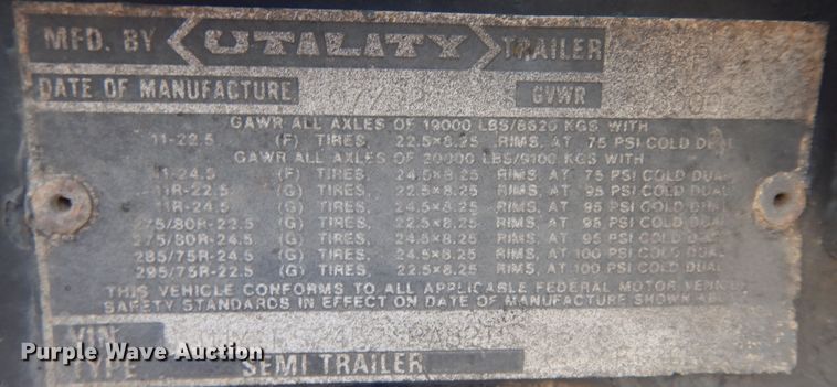 image for item DJ7443 1993 Utility Trailer  flatbed trailer