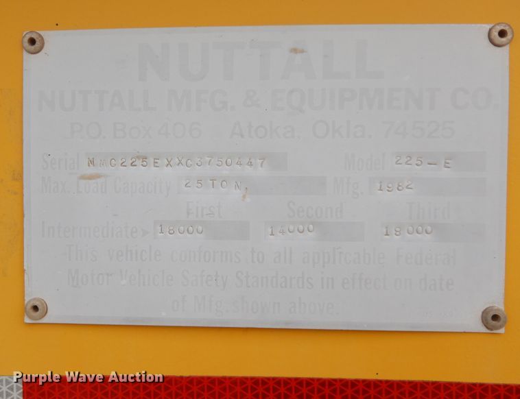 image for item DJ7477 1982 Nuttall 225-E  equipment trailer