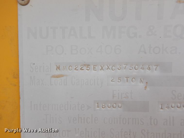 image for item DJ7477 1982 Nuttall 225-E  equipment trailer