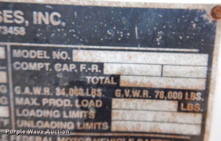 image for item DJ7527 2005 Eagle EV13  tank trailer