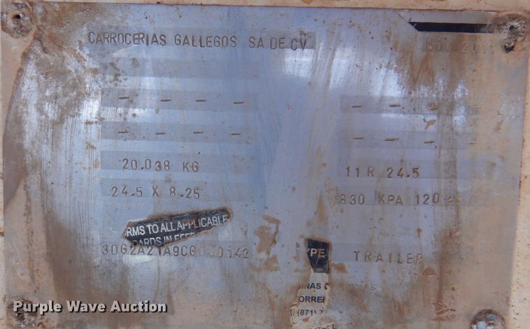 image for item DJ7529 2012 Gallegos  tank trailer