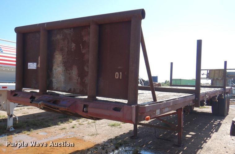 image for item DJ7534 1980 Aztec FCB-7538  flatbed trailer