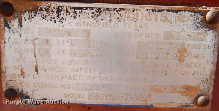 image for item DJ7534 1980 Aztec FCB-7538  flatbed trailer