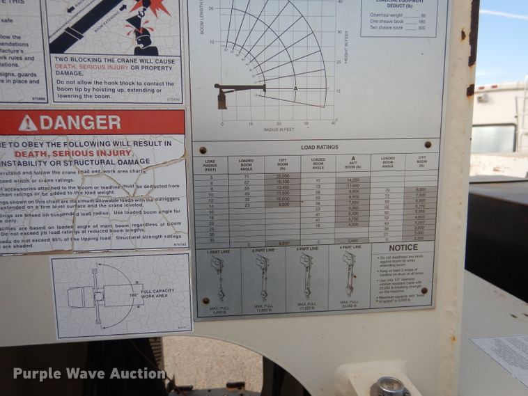 image for item DJ8885 2003 Sterling Acterra  crane truck