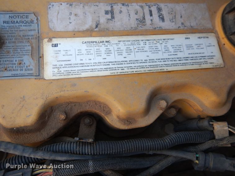 image for item DJ8885 2003 Sterling Acterra  crane truck