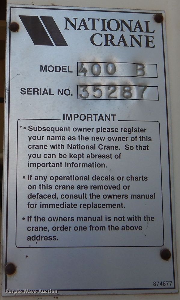 image for item DJ8885 2003 Sterling Acterra  crane truck