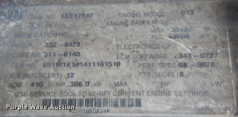 image for item DK1360 2011 Peterbilt 386  semi truck