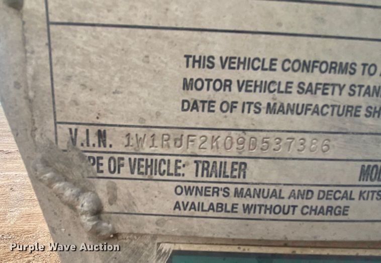 image for item DL6166 2009 Wilson PSADL-400P  livestock trailer