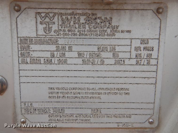 image for item DM8995 2007 Wilson DWG-550WB  walking floor trailer