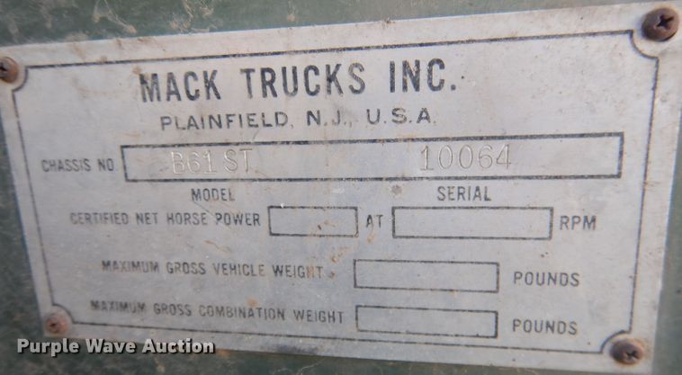 image for item HU9330 1956 Mack  truck cab and frame