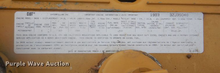 image for item ID9162 1993 Caterpillar 3406  engine