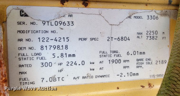 image for item ID9501 1995 Caterpillar 3306  engine