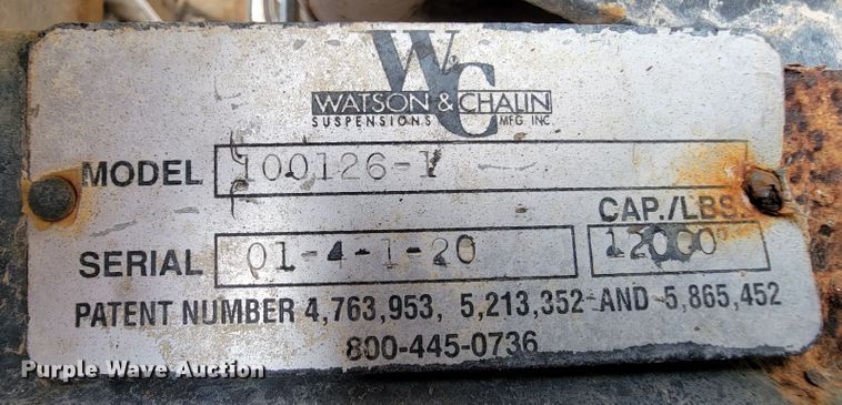 image for item ID9504 Watson & Chalin 100126  lift axle