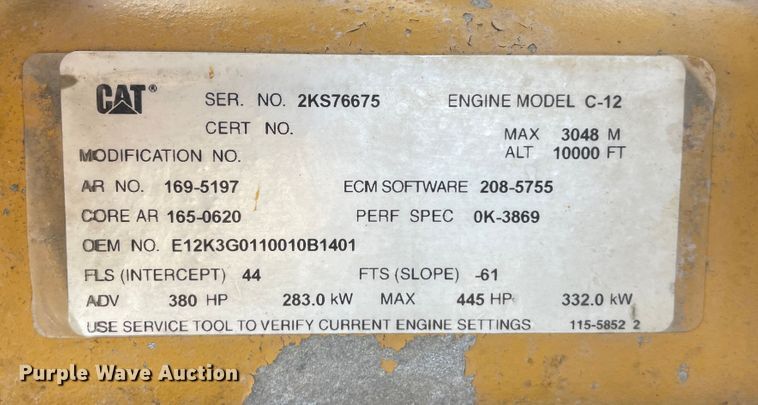 image for item ID9505 Caterpillar C-12  engine
