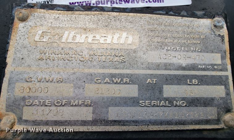 image for item ID9511 1999 Galbreath AC2-0R-470  roll-off container trailer