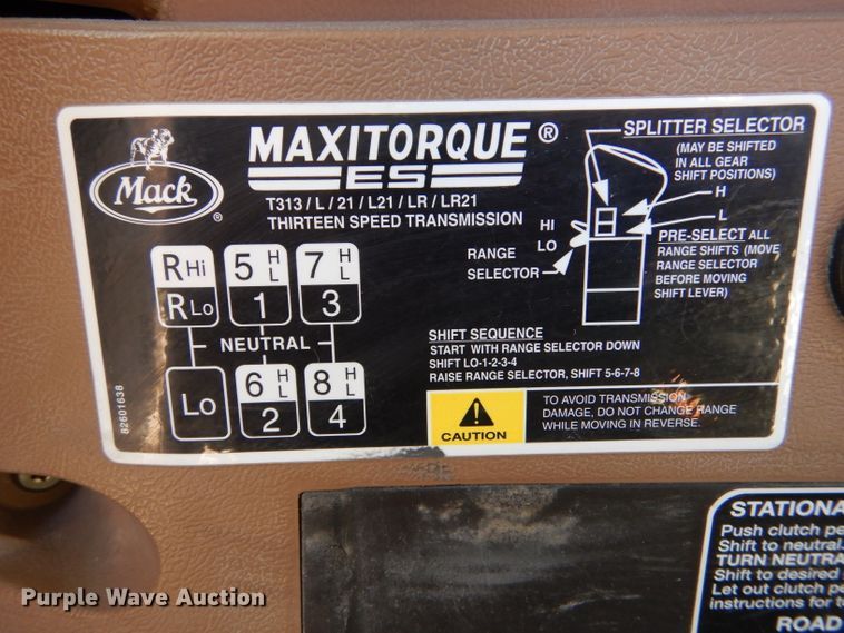 image for item IV9824 2013 Mack GU713  truck cab and chassis