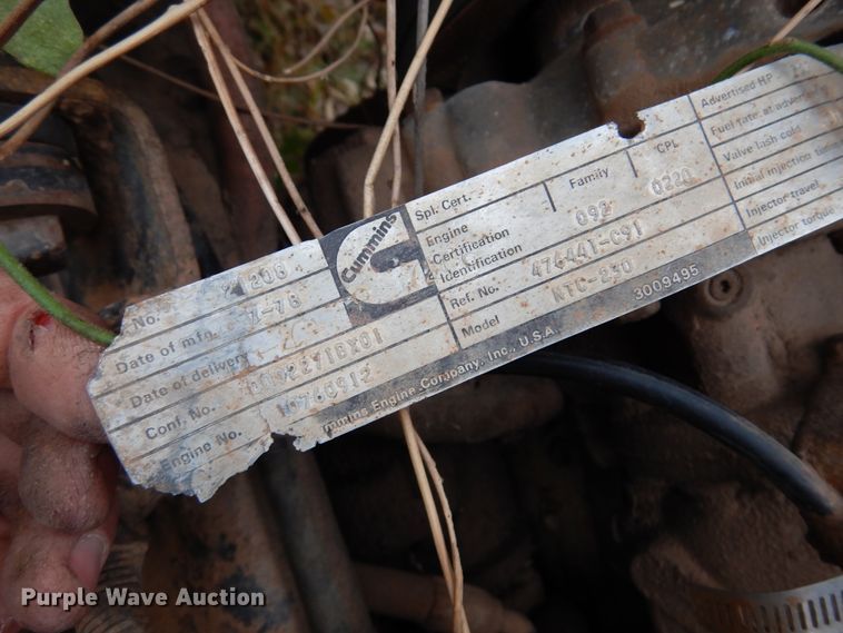 image for item JT9460 1978 International  truck cab and chassis