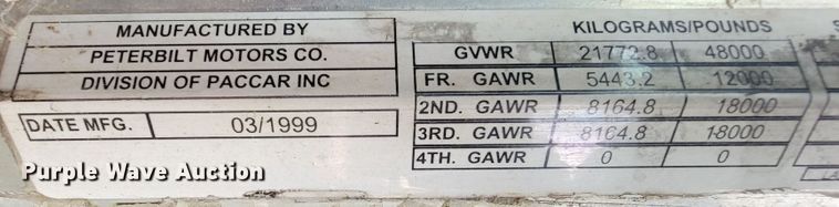 image for item KQ9096 1999 Peterbilt 379  semi truck