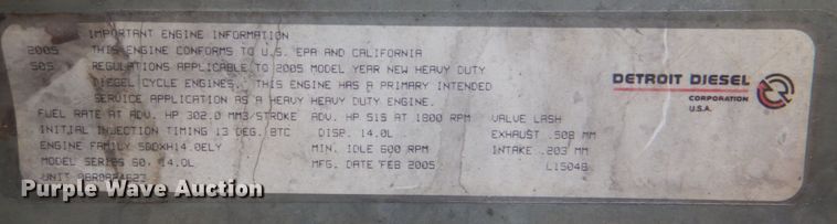 image for item KQ9619 2005 Freightliner Columbia flatbed truck