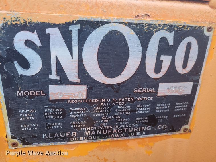 image for item DI1159 Snogo MP-3D  snow blower