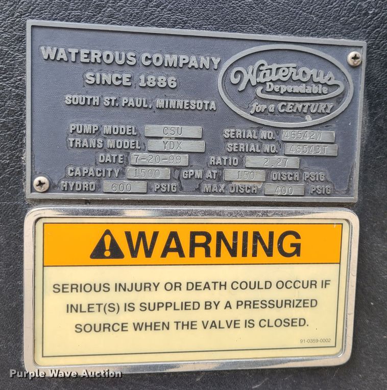 image for item DJ1517 1999 Pierce  fire truck