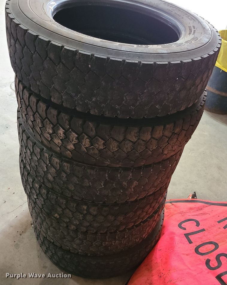 image for item DJ1587 (6) Goodyear 225/70R19.5 tires