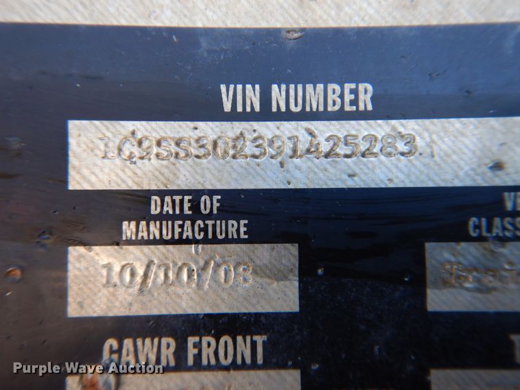 image for item DK1363 2009 Corn Belt S-3002  bottom dump trailer