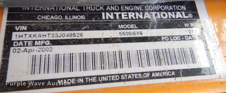 image for item DK1410 2003 International 5500i  dump truck